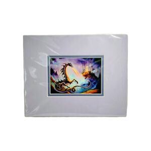 Vincent Fleming Studio '05 Dragon Fire Castle Fantasy MythicalCreature Art Print